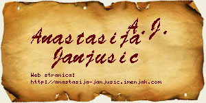 Anastasija Janjušić vizit kartica
